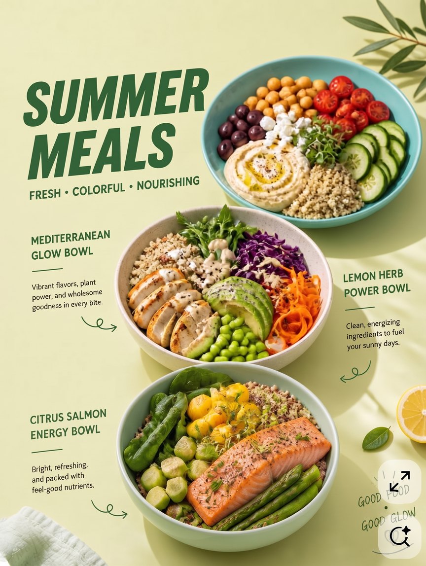 Sample Facebook post: Meal guide
