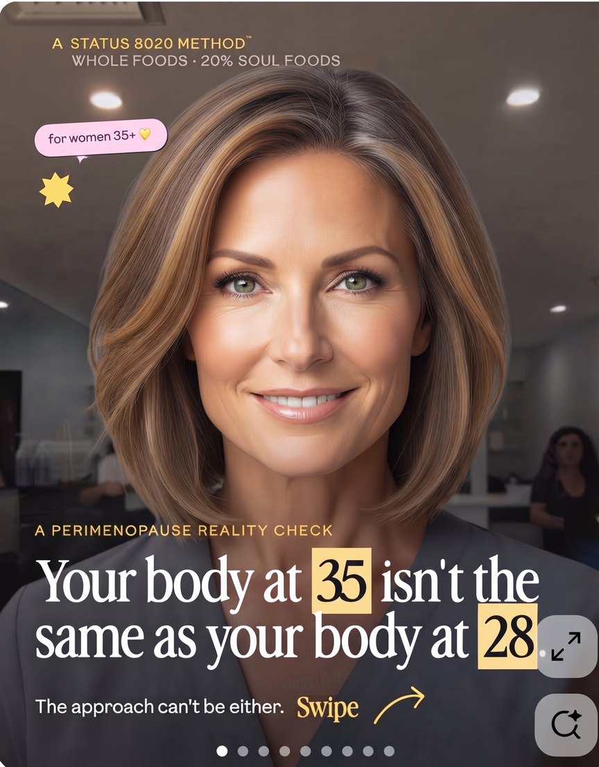 Sample Facebook post: Women 35+ education